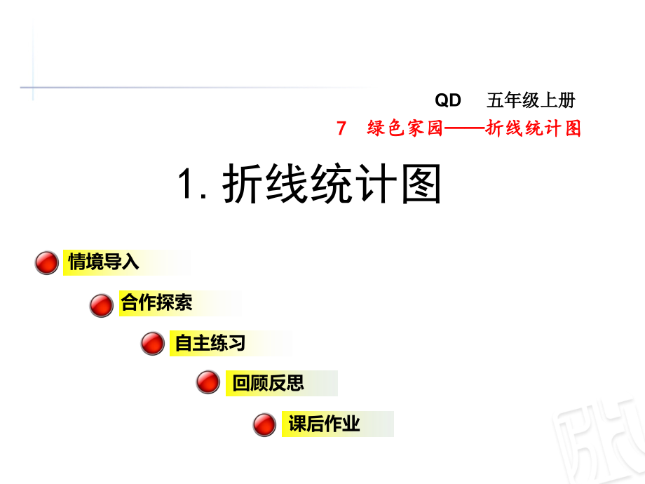 青岛版五年级数学上册第七单元绿色家园——折线统计图课件_第1页