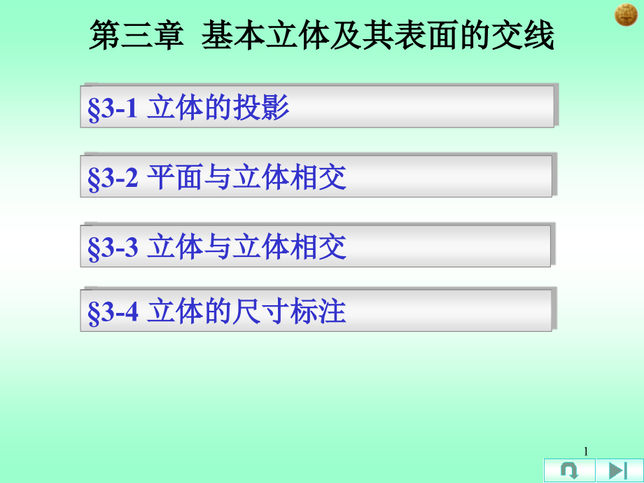 新编第三章131立体的投影资料课件_第1页