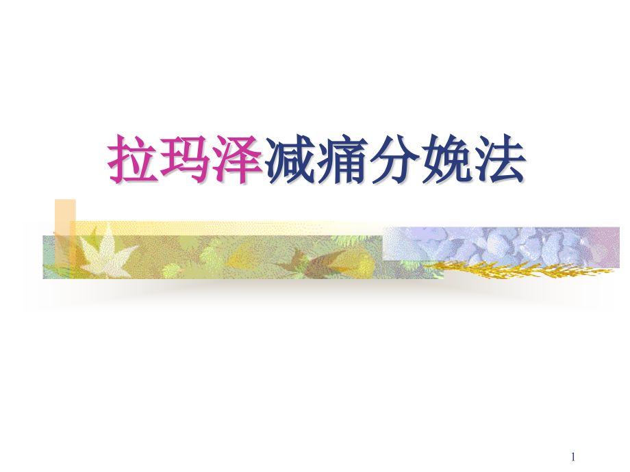 拉玛泽减痛分娩法课件_第1页