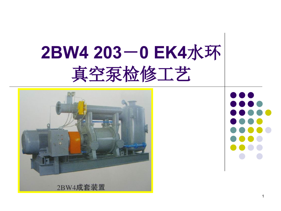 水环真空泵检修工艺课件_第1页