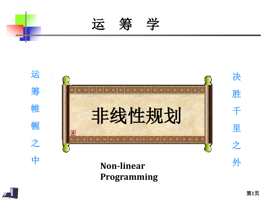 数学软件MATLAB课件第六章-非线性规划_第1页