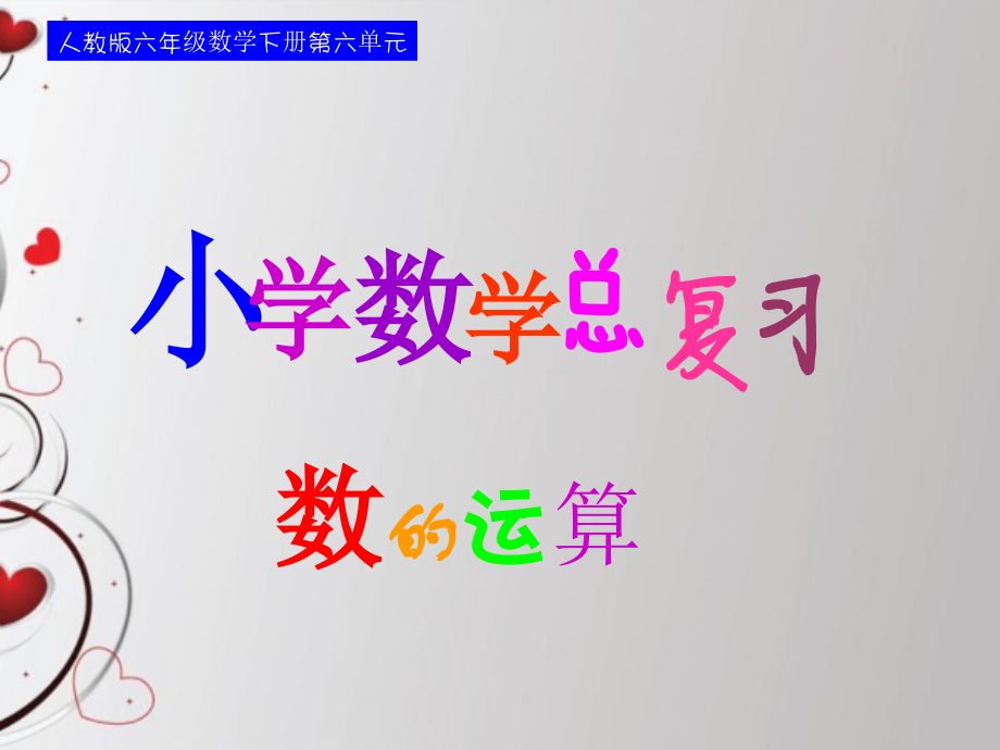 人教版六年级的数学下册总复习第七课时_数运算—四则混合运算课件_第1页