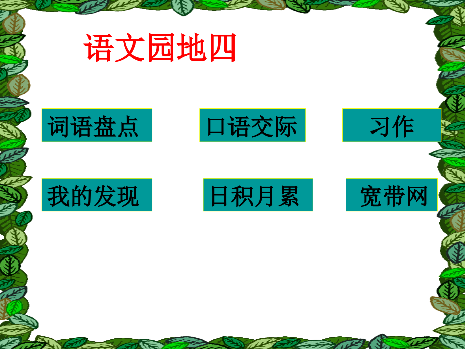 人教版四年级的下册《语文园地四》PPT课件_第1页