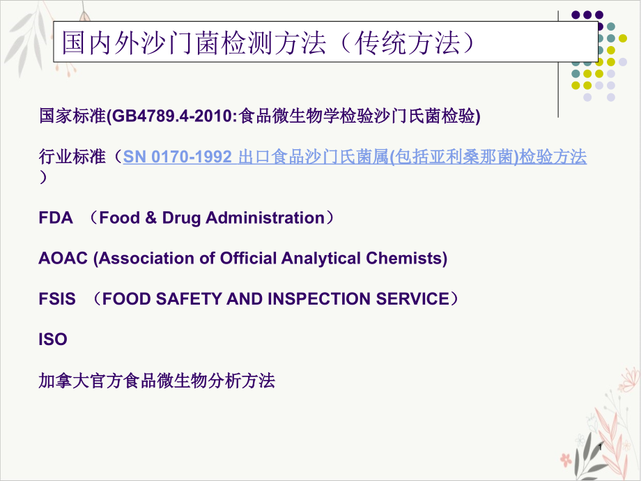 沙门菌的检验技术集大课件_第1页