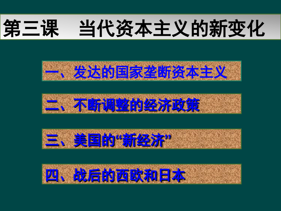 必修二--专题六--2当代资本主义的新变化教材课件_第1页