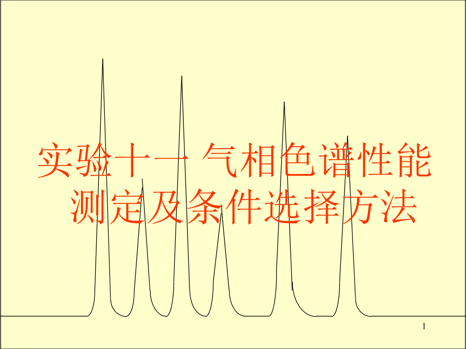 实验十一气相色谱性能测定及条件选择方法课件_第1页