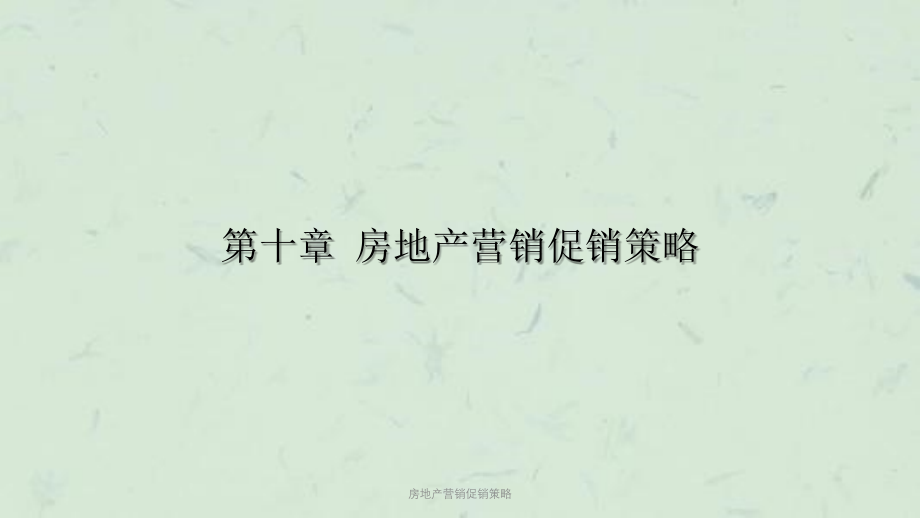 房地产营销促销策略课件_第1页