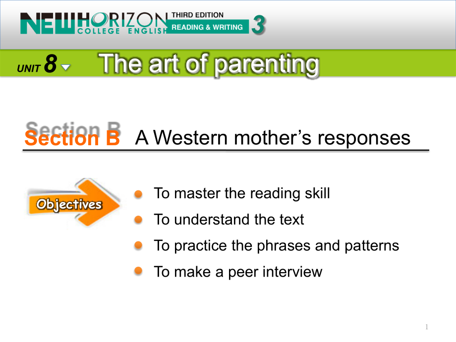 新视野大学英语(第三版)读写教程Section-B-The-art-of-parenting课件_第1页