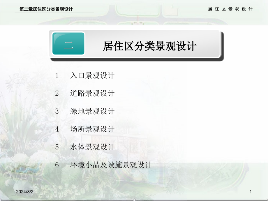 居住区景观设计二分类景观：入口课件_第1页