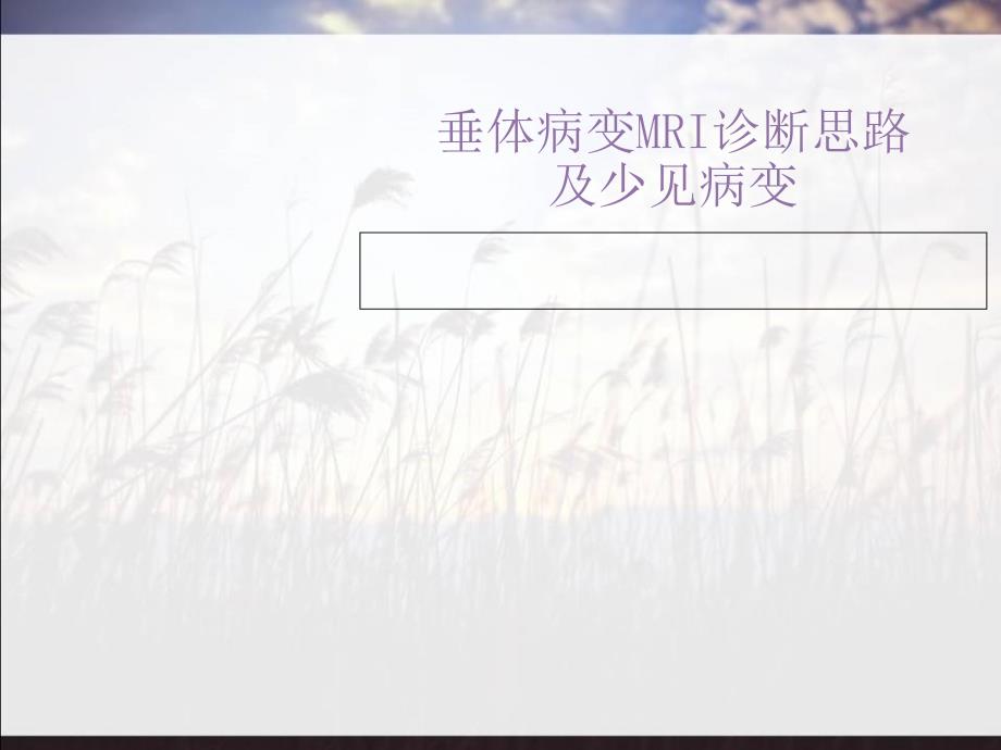 垂体病变MRI诊断思路--课件_第1页
