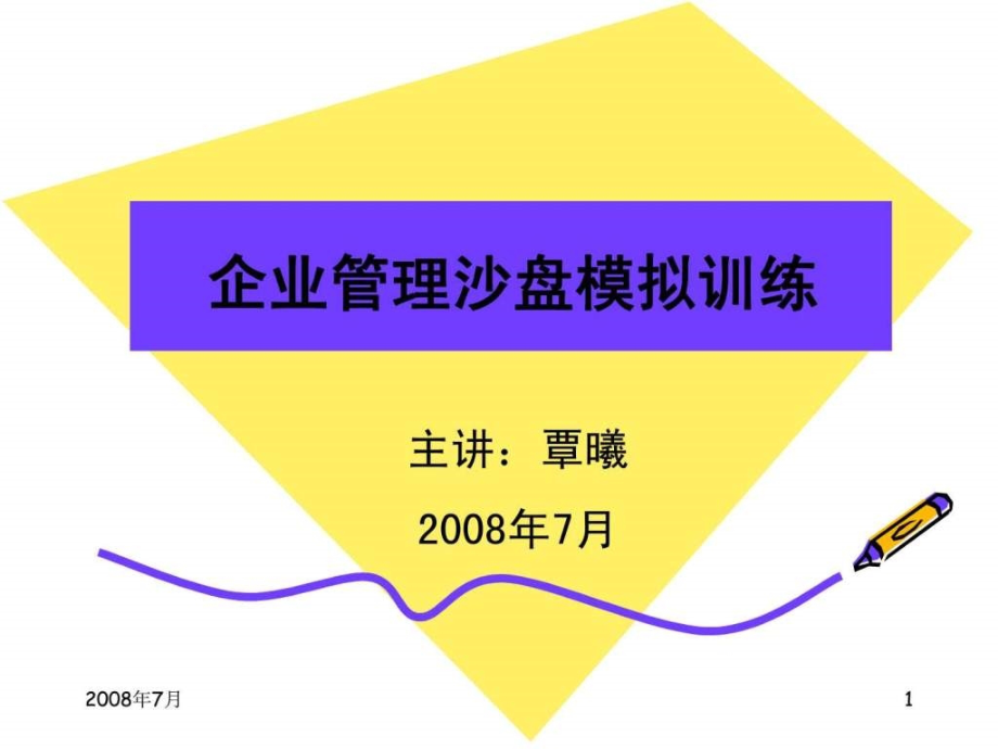 企业管理沙盘讲义学生课件_第1页