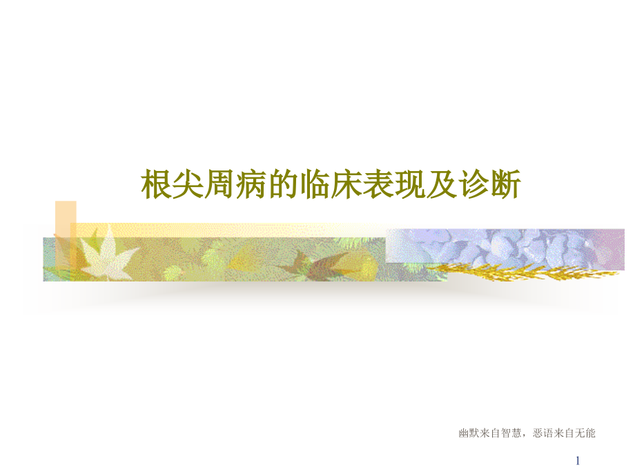 根尖周病的临床表现及诊断课件整理_第1页