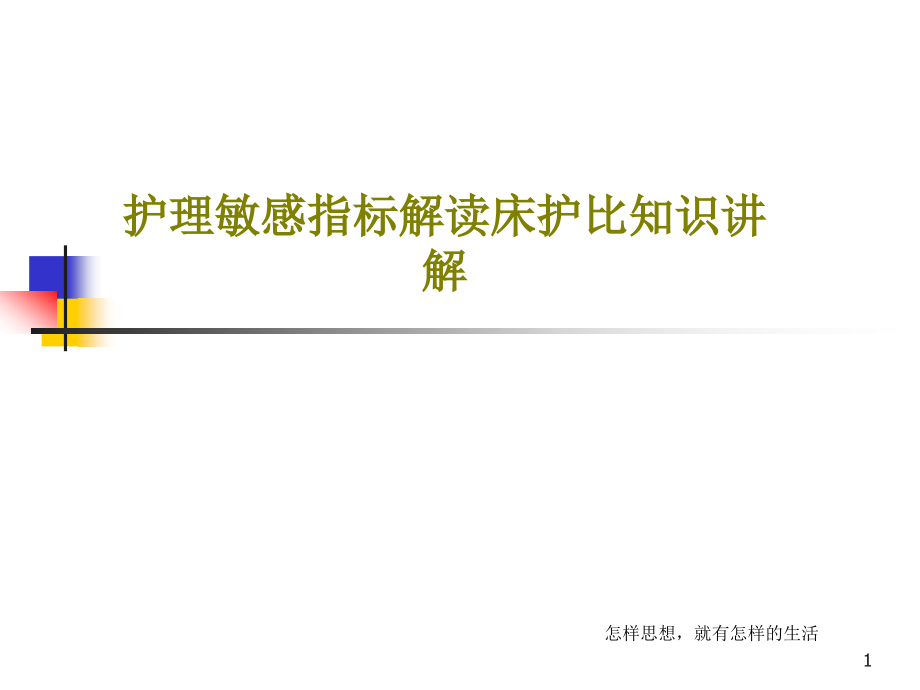 护理敏感指标解读床护比知识讲解课件_第1页