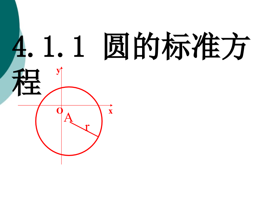 圆的标准方程ppt课件_第1页