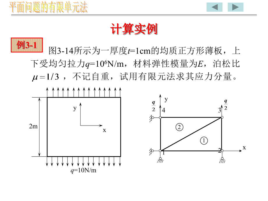 平面问题有限元例题课件_第1页