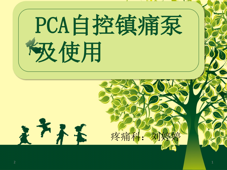 镇痛泵（PCA泵）及使用_第1页