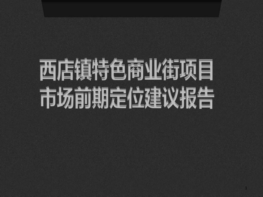 浙江西店镇特色商业街项目市场前期定位建议课件_第1页