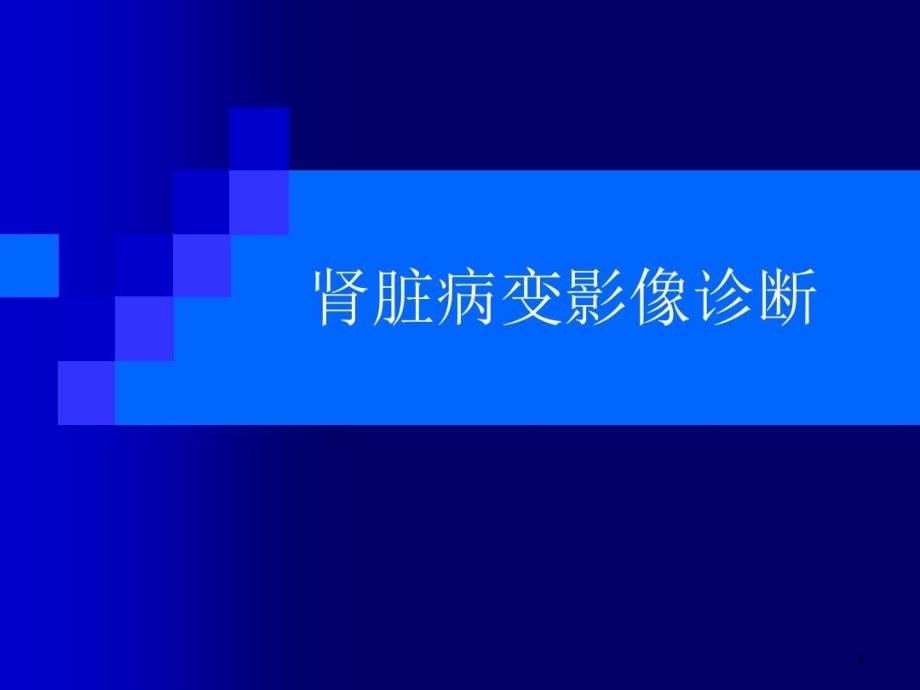 肾脏病变影像诊断课件_第1页