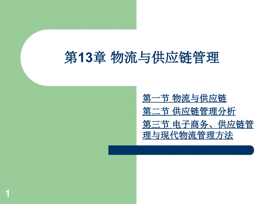 第13章物流与供应链管理课件_第1页