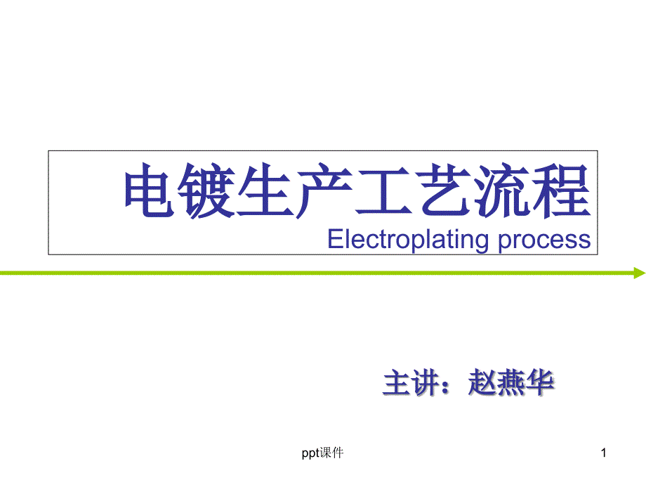 电镀生产工艺流程--课件_第1页