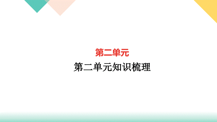 统编人教部编版小学语文四年级下册语文第二单元知识梳理课件_第1页