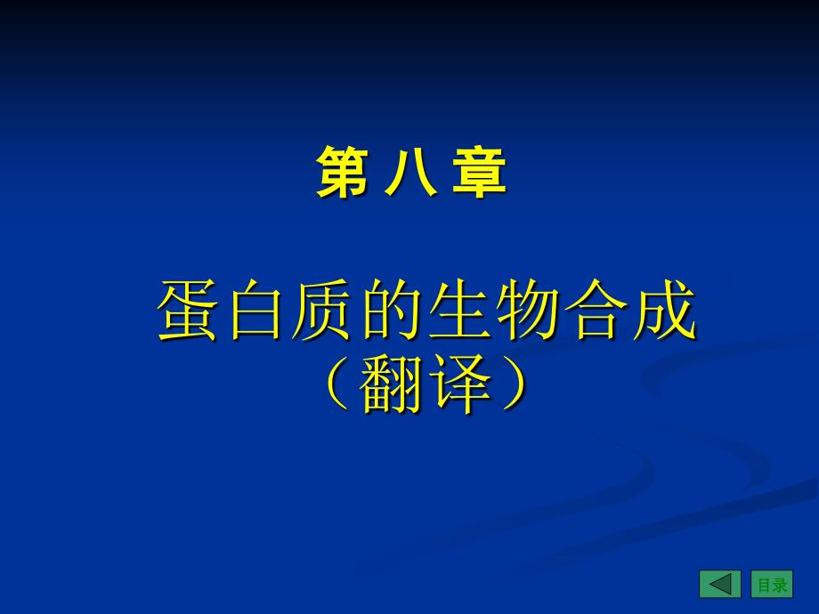 蛋白质的生物合成翻译-生物化学与分子生物学课件_第1页