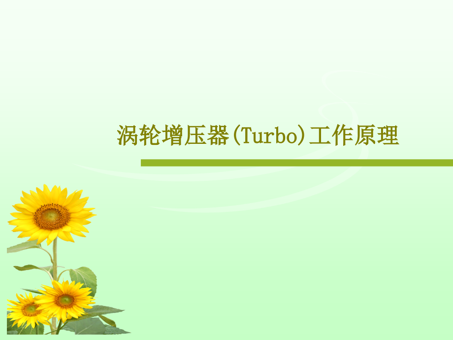 涡轮增压器(Turbo)工作原理教学课件_第1页