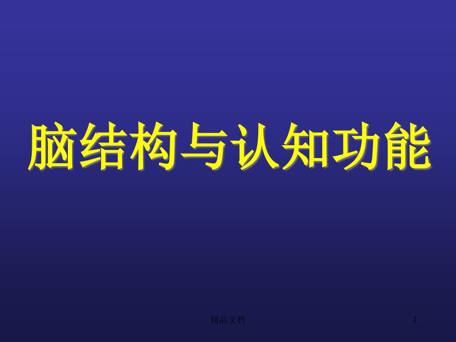 脑结构与认知功能课件_第1页