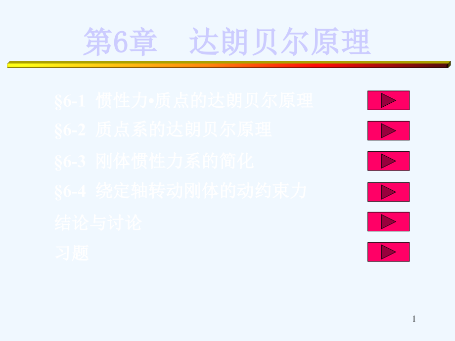 动力学(达朗贝尔原理)课件_第1页