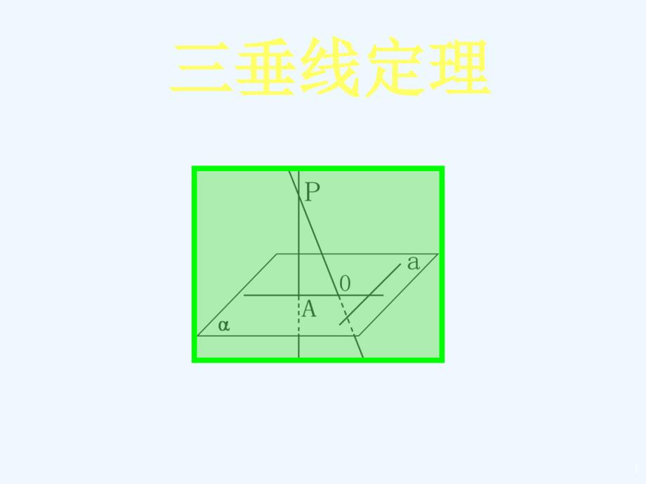 正射影和三垂线定理课件_第1页