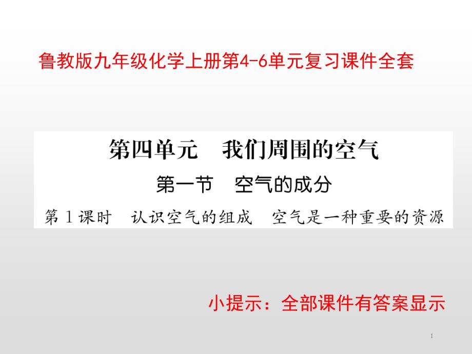 鲁教版九年级化学上册期末复习ppt课件(下)_第1页