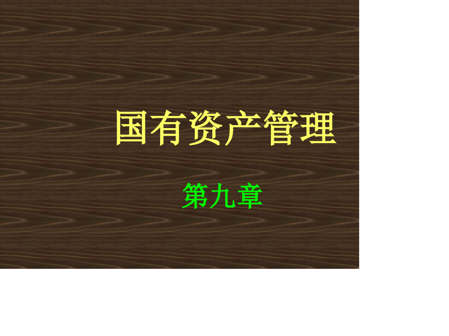 第九章国有资产管理效益评价课件_第1页