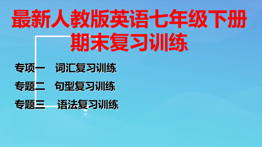 人教版英语七年级下册期末复习专训课件_第1页