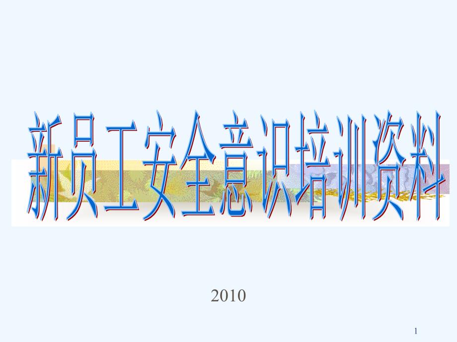 新员工安全意识培训资料课件_第1页