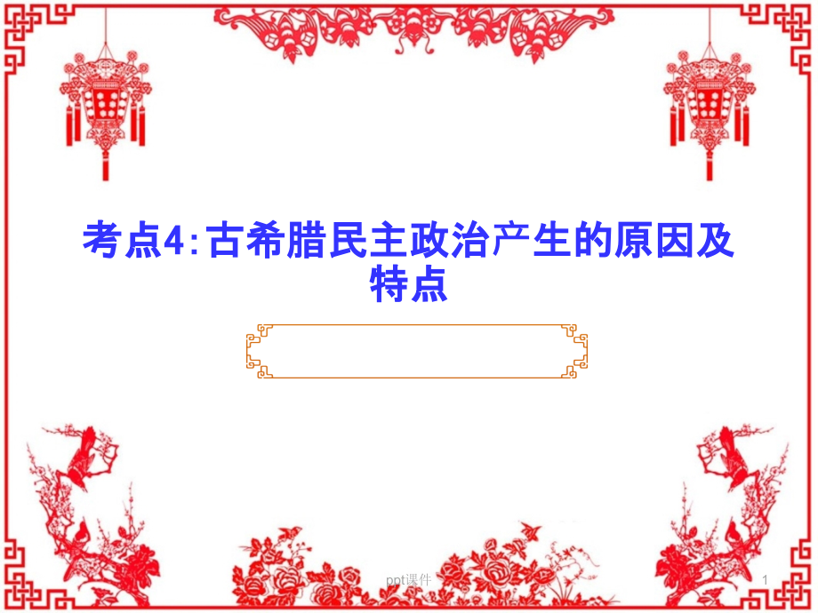 古希腊民主政治产生的原因及特点课件_第1页