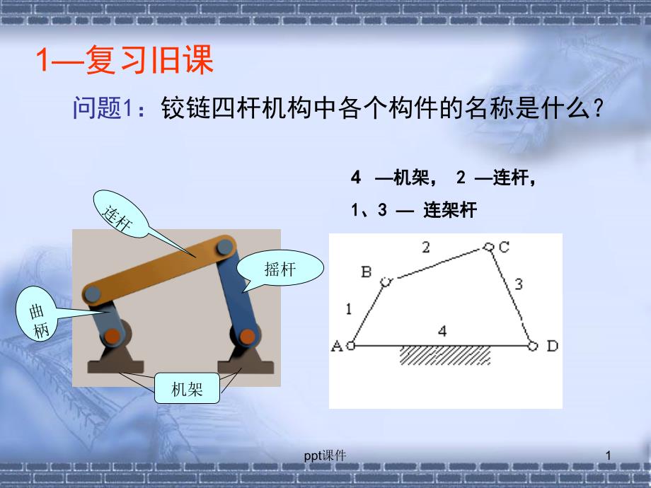 平面四杆机构的运动特性课件_第1页