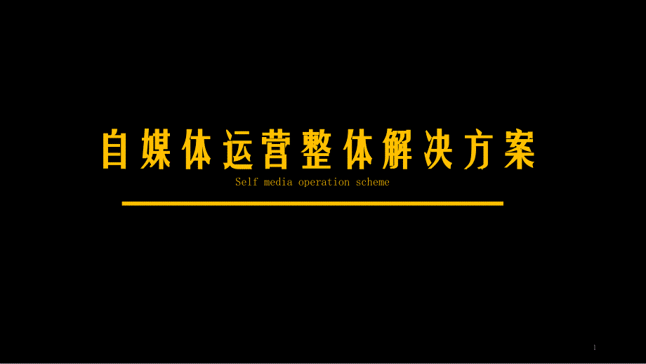 自媒体运营整体解决方案课件_第1页