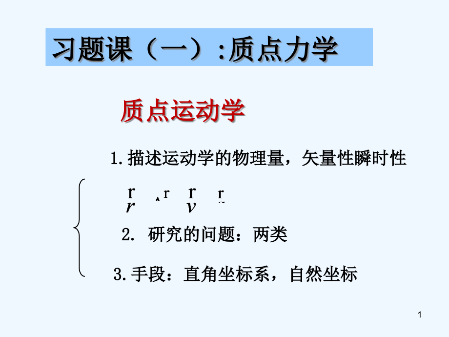 动力学-动量角动量能量习题课课件_第1页