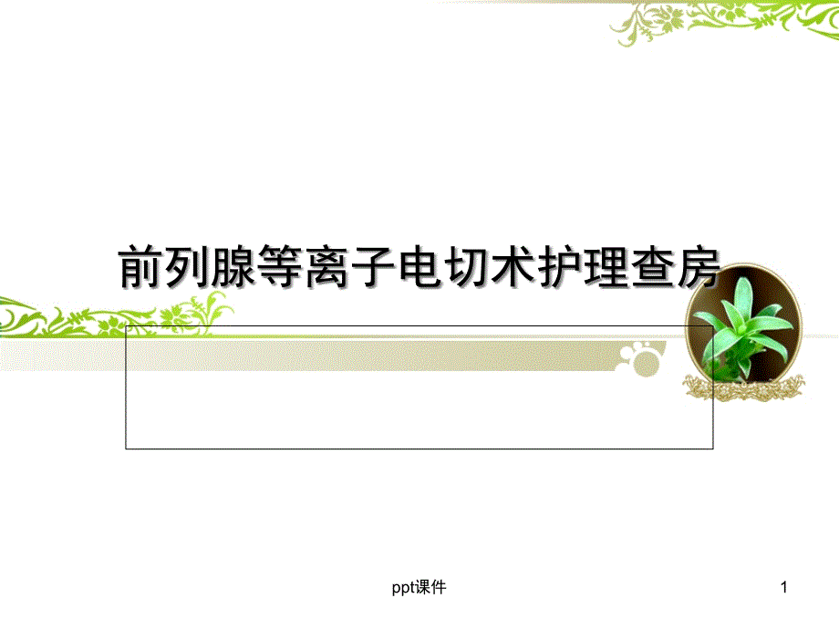 前列腺等离子电切术护理查房--课件_第1页