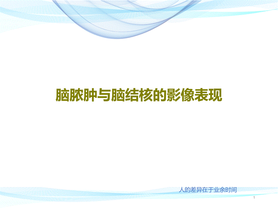 脑脓肿与脑结核的影像表现课件整理_第1页