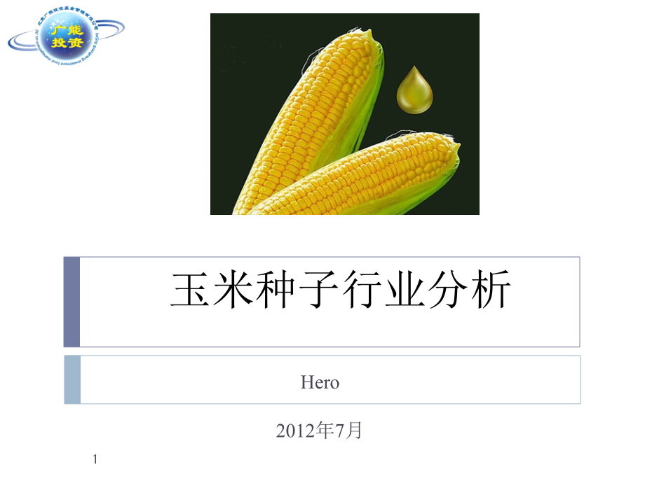 玉米种业行业情况课件_第1页