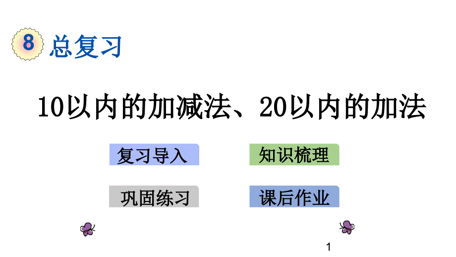 第八单元--总复习-82-10以内的加减法、20以内的加法--课件_第1页