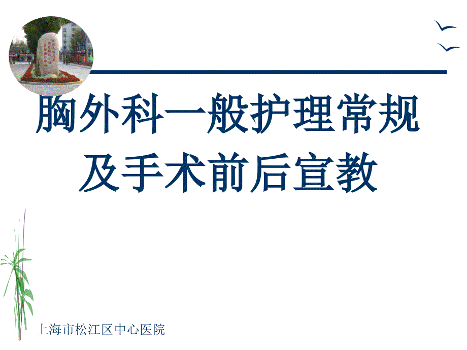 胸外科一般护理常规及手术前后宣教课件_第1页