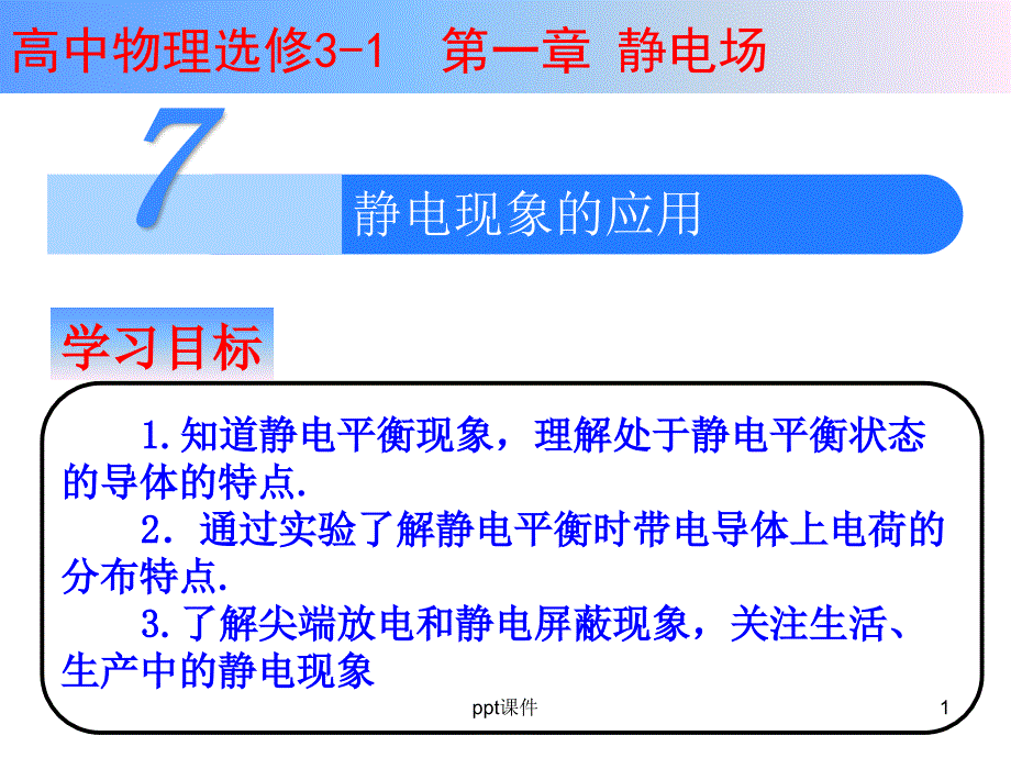 静电平衡状态课件_第1页