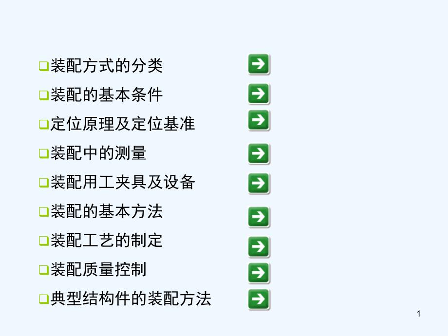 装配方式的分类装配的基本条件定位原理及定位基准装配中的测量装配课件_第1页