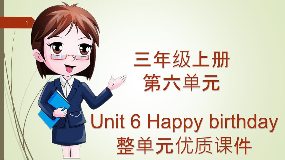 人教版小学英语三年级上册第六单元Unit-6-Happy-birthday整单元-优质ppt课件_第1页