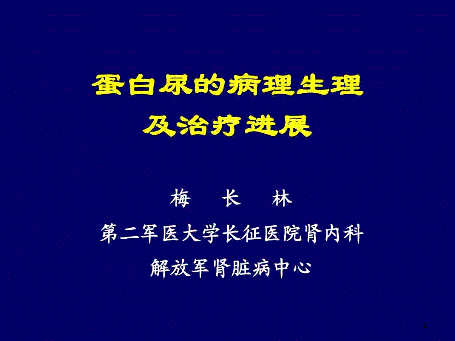 蛋白尿的病理生理及治疗进展课件_第1页