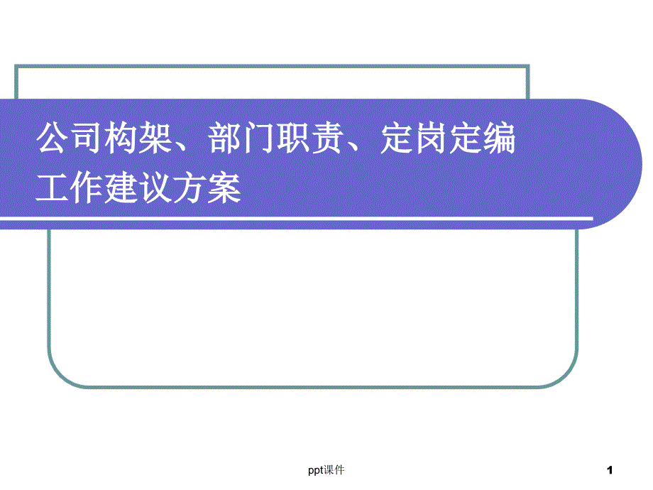 公司架构及部门职能标准化分解--课件_第1页