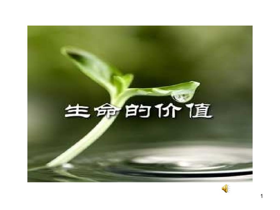 数字故事《生命的价值》(课堂PPT)课件_第1页