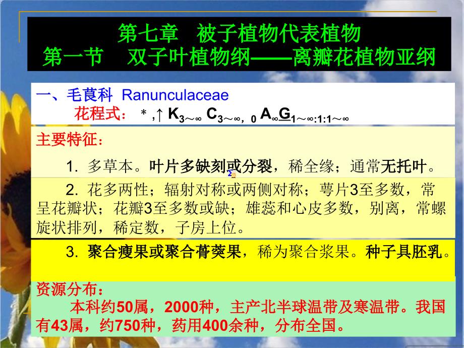 药用植物学课件——被子植物代表植物(一)_第1页